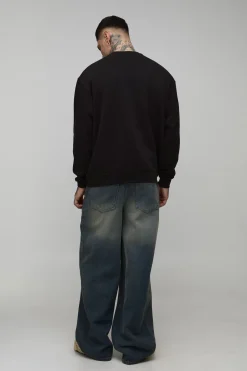 Sweat-shirt Imprimé sous Licence Stranger Things Oversize Grande Taille