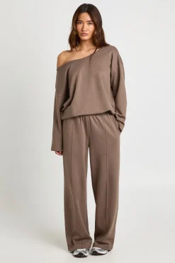 boohoo Sweat-shirt Interlock Épaules Dénudées<Femme Tops D’Automne|Sweats À Capuche Et Sweatshirts