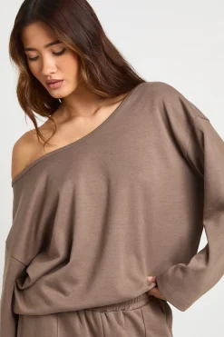 boohoo Sweat-shirt Interlock Épaules Dénudées<Femme Tops D’Automne|Sweats À Capuche Et Sweatshirts