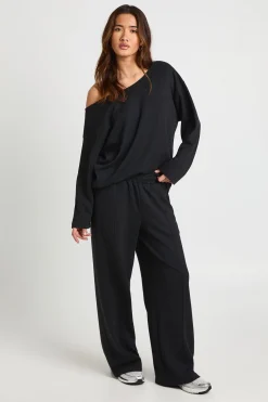 Sweat-shirt Interlock À Épaules Dénudées