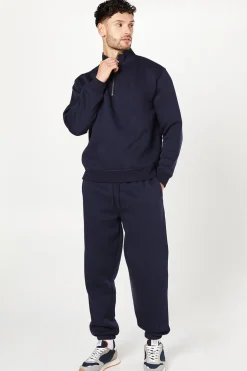 Sweat-shirt Jersey à Demi-Fermeture Éclair