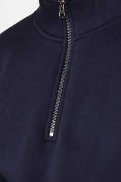 Sweat-shirt Jersey à Demi-Fermeture Éclair