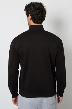 Burton Sweatshirt Jersey Noir à Demi-Zip<Homme Sweats À Capuche Et Sweatshirts|Sweats À Capuche Et Sweats