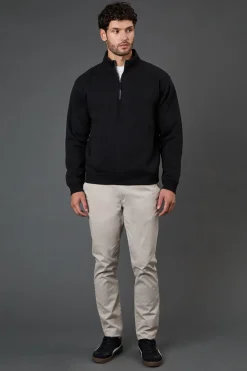 Burton Sweatshirt Jersey Noir à Demi-Zip<Homme Sweats À Capuche Et Sweatshirts|Sweats À Capuche Et Sweats