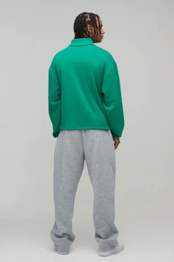 boohooMAN Sweat-shirt Officiel Homme à Zip Quart avec Empiècements<Homme Sweats À Capuche Et Sweatshirts|Sweats À Capuche Et Sweats