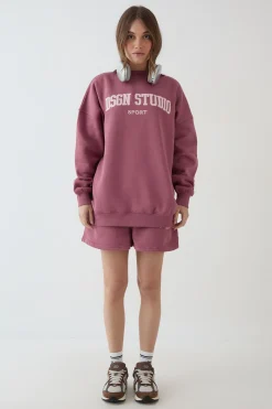 Sweat-shirt Oversize À Appliqué Collegiate Dsgn Studio