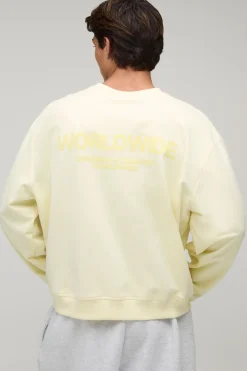 Sweat-shirt Oversize Boxy À Imprimé Worldwide
