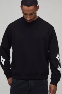 Sweat-shirt Oversize Boxy À Motif Étoile Graphique