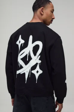 Sweat-shirt Oversize Boxy À Motif Étoile Graphique