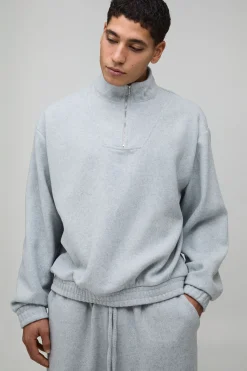 Sweatshirt Oversize Col Montant Coupe Ample