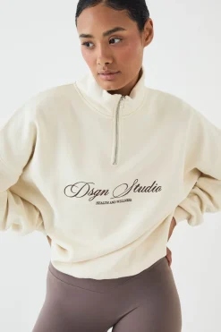 DSGN Studio Sweat-shirt Oversize À Col Zippé Health & Wellness<Femme Sweats À Capuche Et Sweatshirts|Dsgn Studio