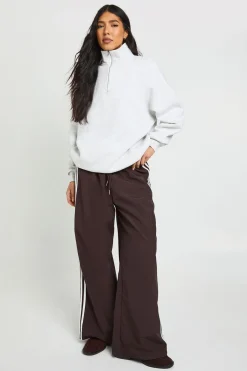 boohoo Sweat-shirt Oversize Demi-zip Grande Taille<Femme Sweats À Capuche Et Sweats|Sweats À Capuche Et Sweatshirts