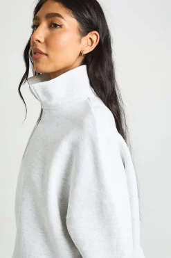 boohoo Sweat-shirt Oversize Demi-zip Grande Taille<Femme Sweats À Capuche Et Sweats|Sweats À Capuche Et Sweatshirts