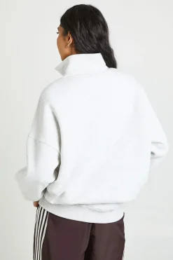 boohoo Sweat-shirt Oversize Demi-zip Grande Taille<Femme Sweats À Capuche Et Sweats|Sweats À Capuche Et Sweatshirts