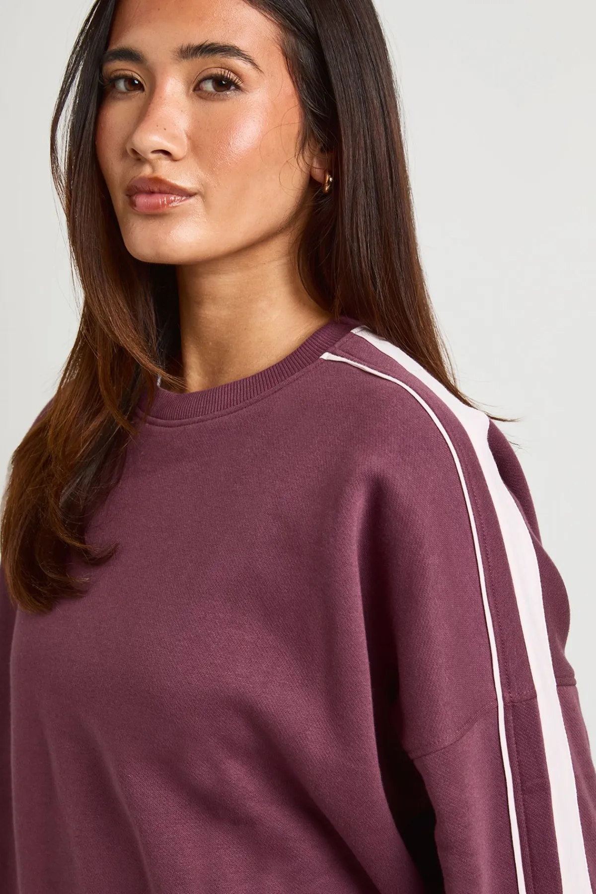 boohoo Sweat-shirt Oversize À Double Bande Latérale<Femme Sweats À Capuche Et Sweatshirts|Athleisure