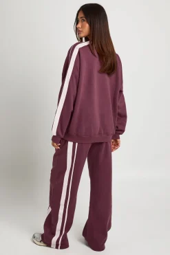 boohoo Sweat-shirt Oversize À Double Bande Latérale<Femme Sweats À Capuche Et Sweatshirts|Athleisure