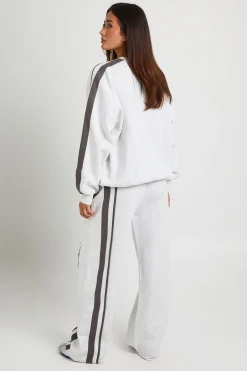 Sweatshirt Oversize À Double Bandes Latérales