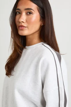 Sweatshirt Oversize À Double Bandes Latérales