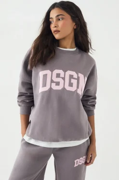 Sweat-shirt Oversize DSGN Studio avec Appliqué Cordon