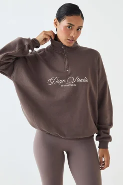 Sweat-shirt Oversize À Fermeture Éclair Quart Dsgn Studio Health & Wellness
