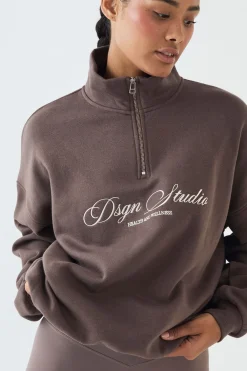 Sweat-shirt Oversize À Fermeture Éclair Quart Dsgn Studio Health & Wellness