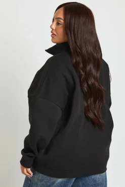 boohoo Sweat-shirt Oversize Grande Taille À Demi-zip<Femme Sweats À Capuche Et Sweats|Tops D’Automne
