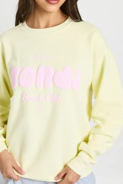Sweat-shirt Oversize Imprimé Bondi Effet Délavé