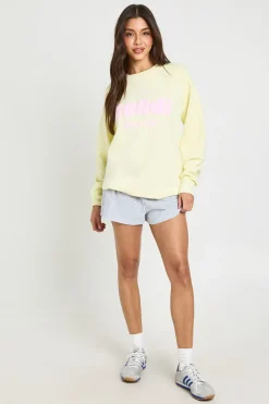 Sweat-shirt Oversize Imprimé Bondi Effet Délavé
