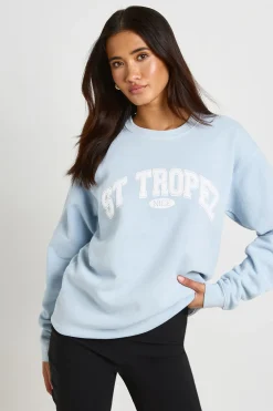 boohoo Sweat-shirt Oversize Imprimé Délavé St Tropez<Femme Sweats À Capuche Et Sweats|Athleisure