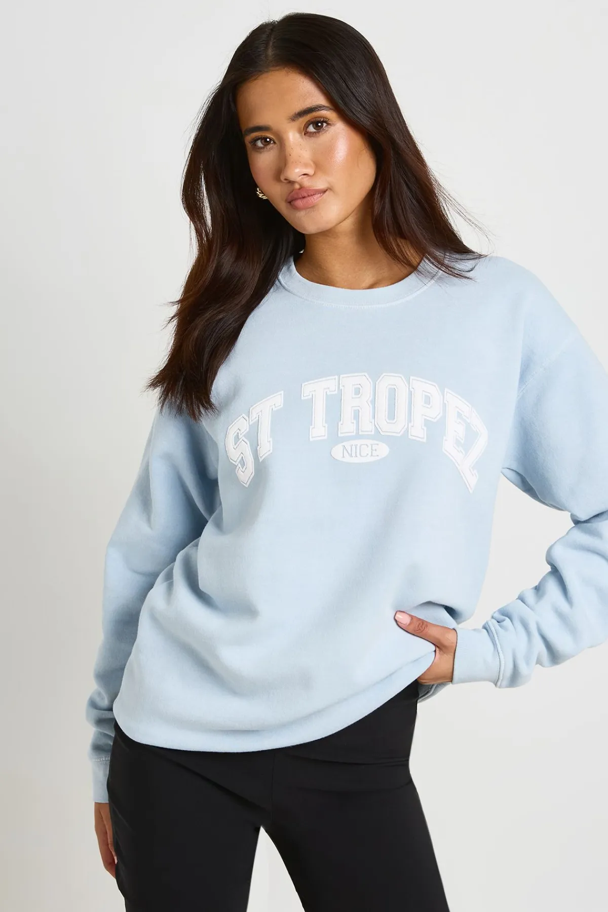 boohoo Sweat-shirt Oversize Imprimé Délavé St Tropez<Femme Sweats À Capuche Et Sweats|Athleisure