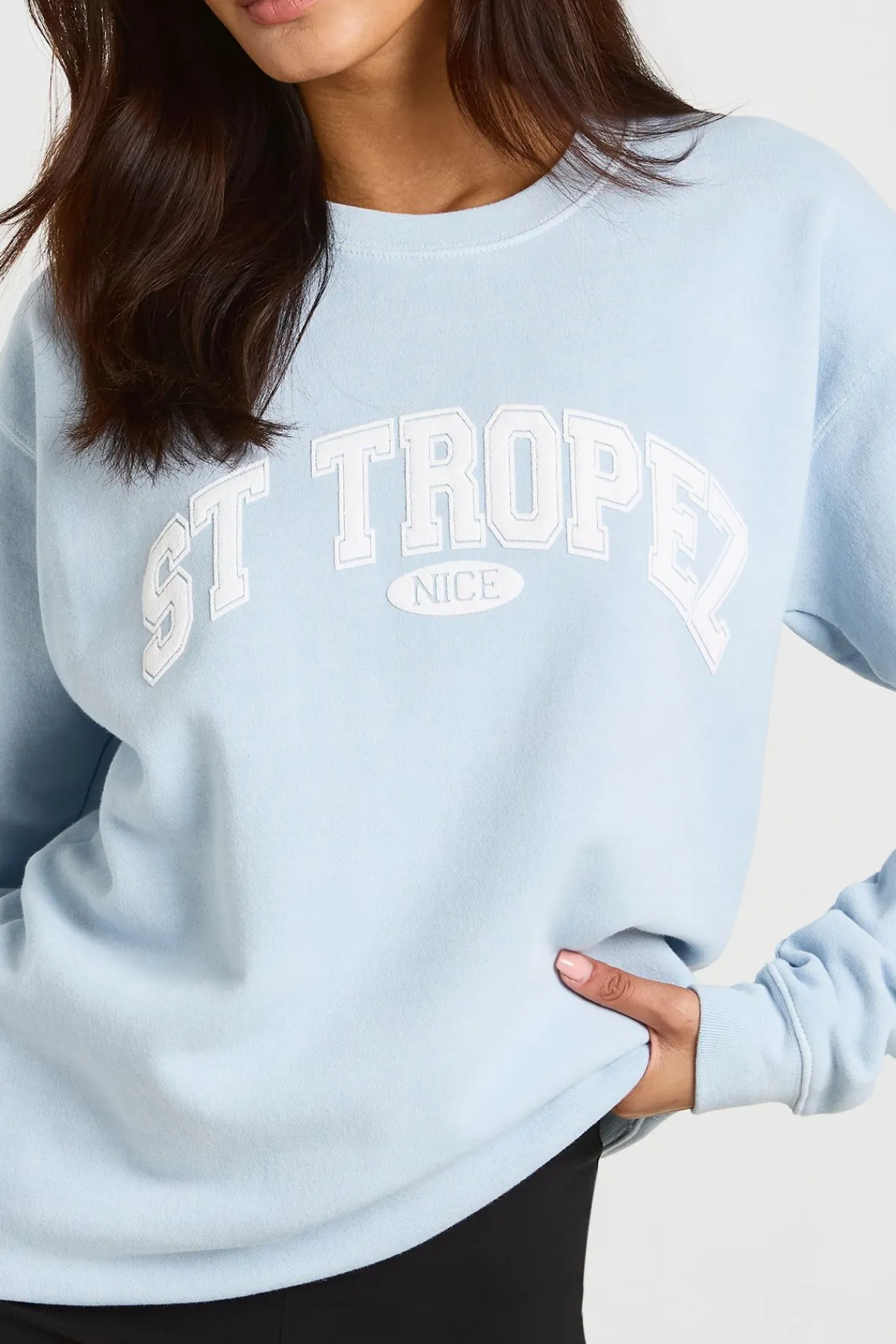 boohoo Sweat-shirt Oversize Imprimé Délavé St Tropez<Femme Sweats À Capuche Et Sweats|Athleisure