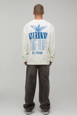 Sweat-shirt Oversize Imprimé Licence Nirvana
