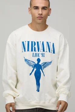 Sweat-shirt Oversize Imprimé Licence Nirvana