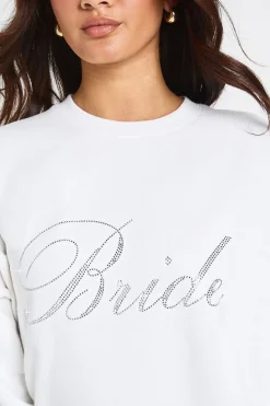 boohoo Sweat-shirt Oversize Imprimé Mariée En Strass<Femme Sweats À Capuche Et Sweats|Athleisure