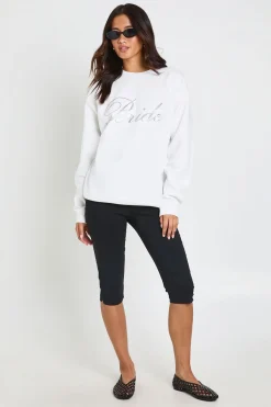 boohoo Sweat-shirt Oversize Imprimé Mariée En Strass<Femme Sweats À Capuche Et Sweats|Athleisure