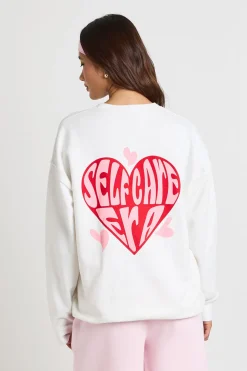 Sweat-shirt Oversize Imprimé Ère Du Self Care