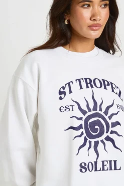 Sweat-shirt Oversize Imprimé St Tropez