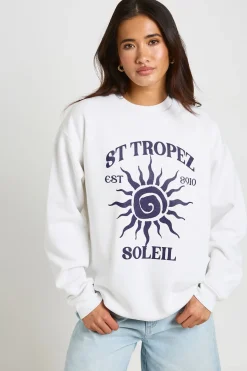 Sweat-shirt Oversize Imprimé St Tropez