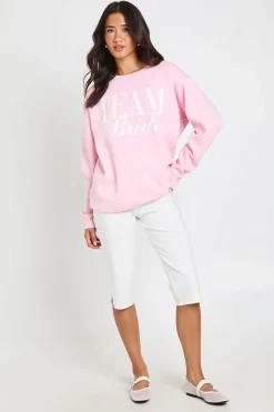 Sweat-shirt Oversize Imprimé Team Bride