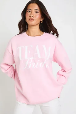 Sweat-shirt Oversize Imprimé Team Bride