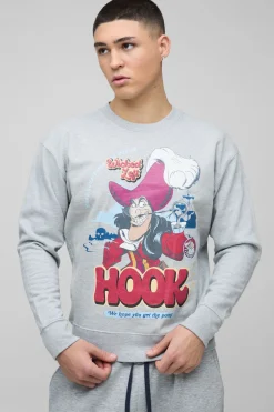 Sweatshirt Oversize à l'Impression sous Licence Captain Hook