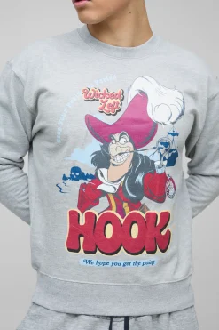 Sweatshirt Oversize à l'Impression sous Licence Captain Hook
