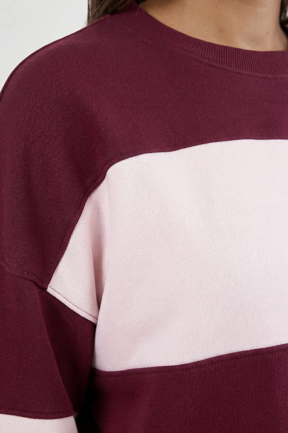 boohoo Sweat-shirt Oversize À Rayures De Maternité<Femme Looks Preppy|Looks De Rentrée
