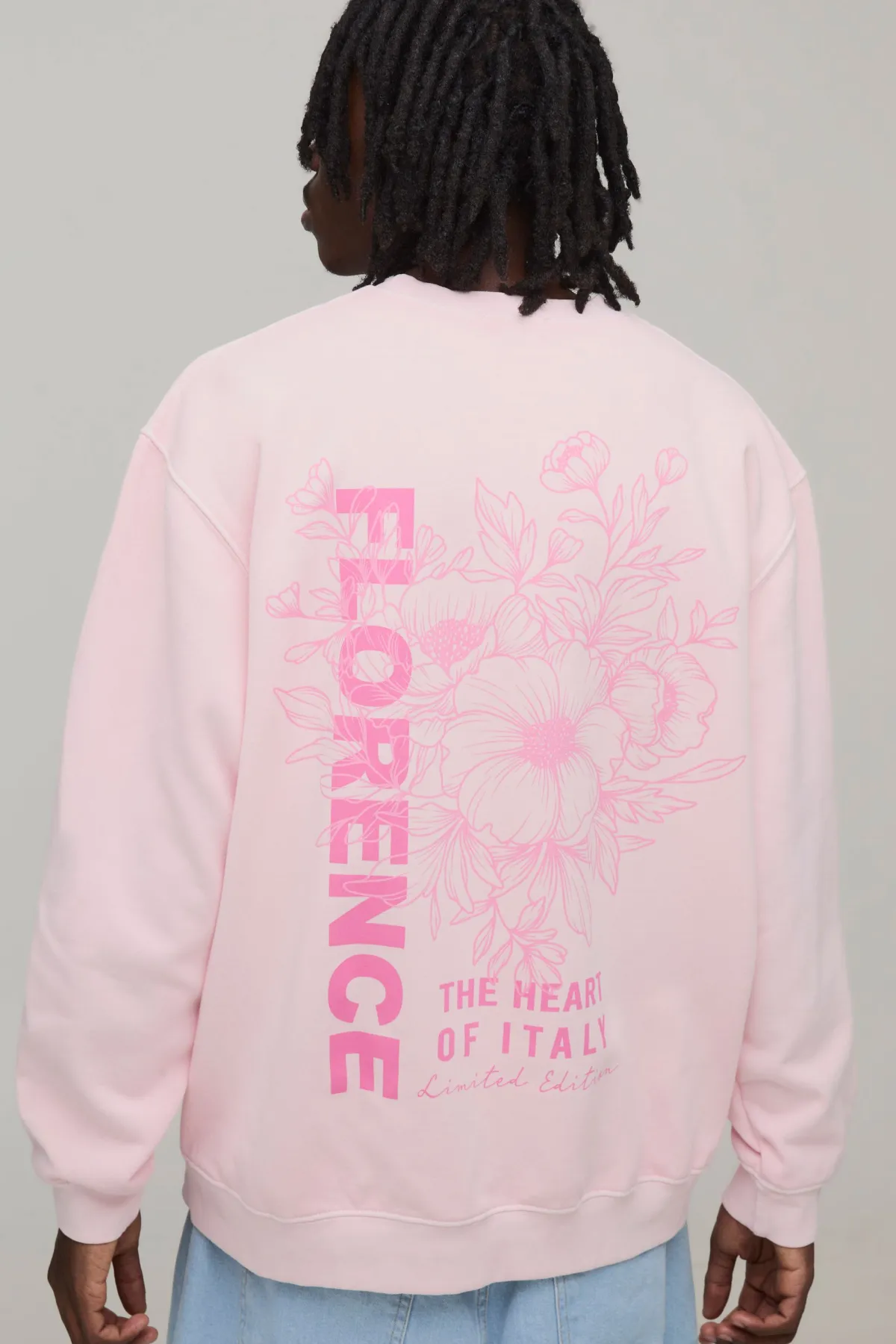 boohooMAN Sweat-shirt Oversize À Imprimé Floral Florence<Homme Sweats À Capuche Et Sweatshirts|Sweats À Capuche Et Sweats
