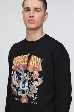 boohooMAN Sweatshirt Oversize Space Jam<Homme Sweats À Capuche Et Sweatshirts|Sweats À Capuche Et Sweats