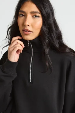 Sweat-shirt Oversize Tall Demi-zippé