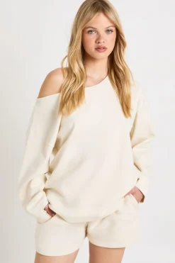 Sweat-shirt Épaules Dénudées En Jersey Interlock Petite
