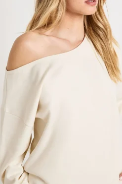 Sweat-shirt Épaules Dénudées En Jersey Interlock Petite