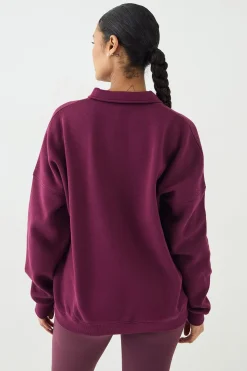 DSGN Studio Sweatshirt Rugby à Col Script<Femme Sweats À Capuche Et Sweatshirts|Dsgn Studio