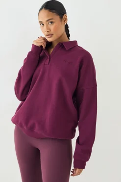 DSGN Studio Sweatshirt Rugby à Col Script<Femme Sweats À Capuche Et Sweatshirts|Dsgn Studio
